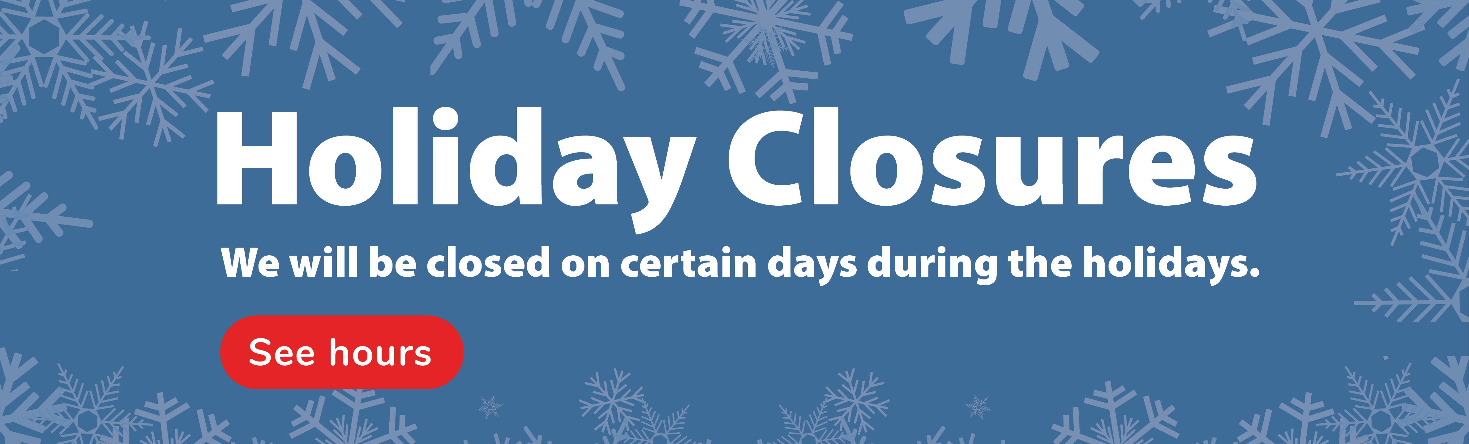 VPL Holiday Closures 2024